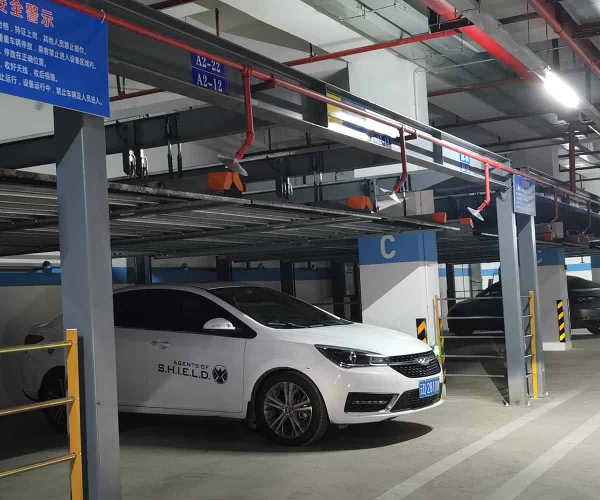 大方三層升降橫移機(jī)械車位安裝